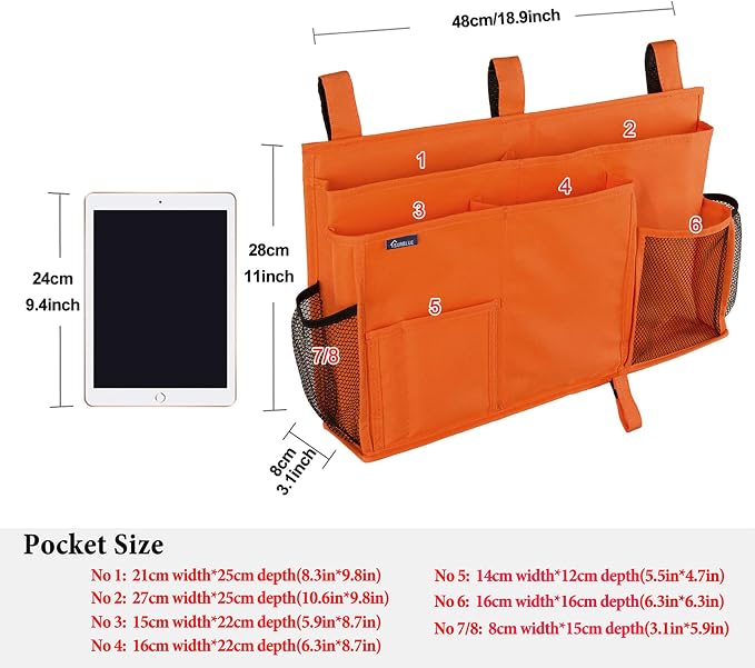 Surblue Caddy Hanging Organizer Bedside Storage Bag - Image 5