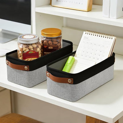 Bagnizer Small Fabric Storage Baskets, Decorative Basket - Image 4