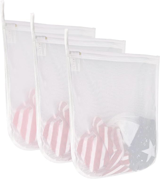 GOGOODA 3 Pack Delicates Laundry Bags, Fine Mesh Wash Bag by GOGOODA