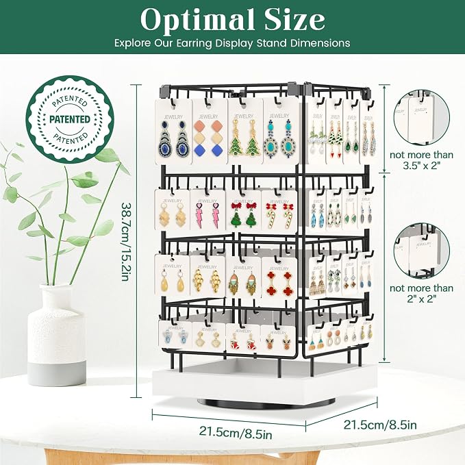 EsLuker.ly Rotating Earring Display Holder Stand - Image 5