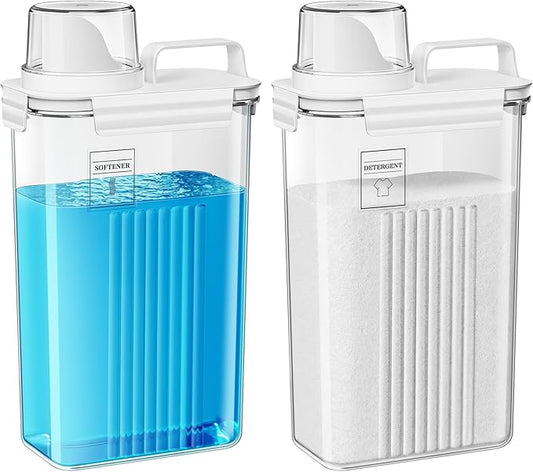 Laundry Detergent Dispenser for Laundry Room, 94oz Fabric Softener Dispenser by SUBEKYU