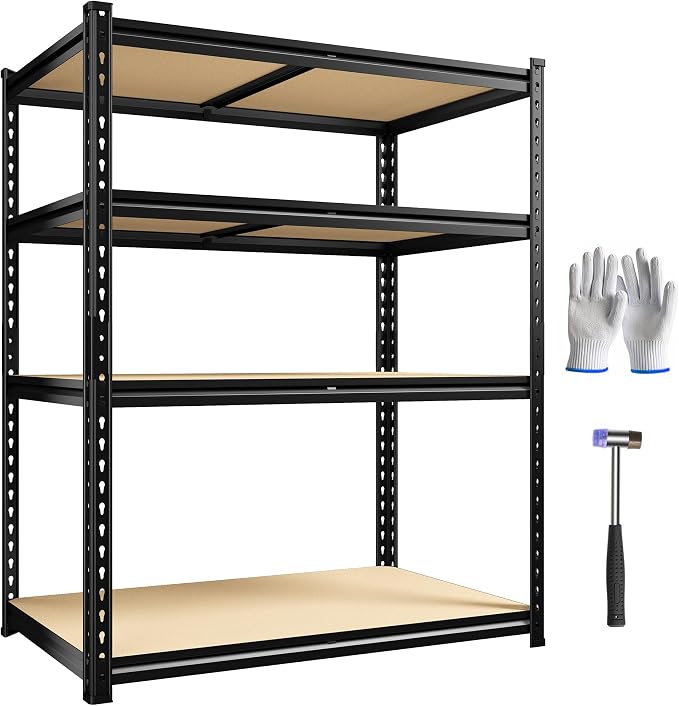 40" W Garage Shelving, 4 Tier Storage Shelves Load 2000 lbs, Adjustable Garage by Durayloly