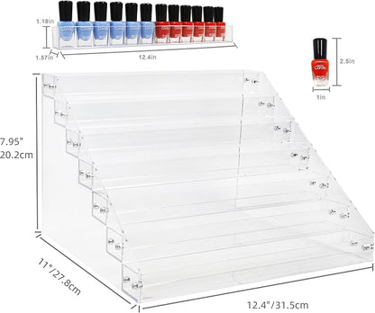 Kingtaily 7 Tiers Layers Organizer Rack Stand Holder Large Capacity Acrylic - Image 3