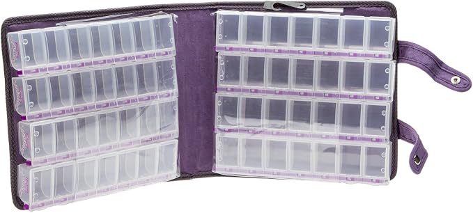 Craft Mates Double-Sided Case, 8 Organizers, Locking Compartments, Diamond Art by CRAFTMATES