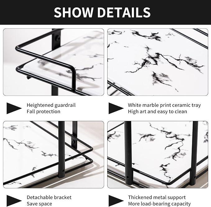 2 Tier Bathroom Cabinet Countertop Organizer Perfume Lipstick Makeup Organizer - Image 3