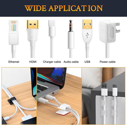 SOULWIT 50 Pcs Self Adhesive Cable Management Clips, Cable Organizers Sticky - Image 5