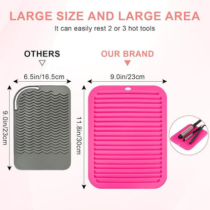 Large Silicone Heat Resistant Mat, Professional Hot Hair Tools Mat - Image 3