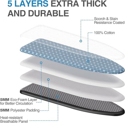 APEXCHASER Ironing Board with Iron Rest, Compact and Space Saver Iron Board - Image 5