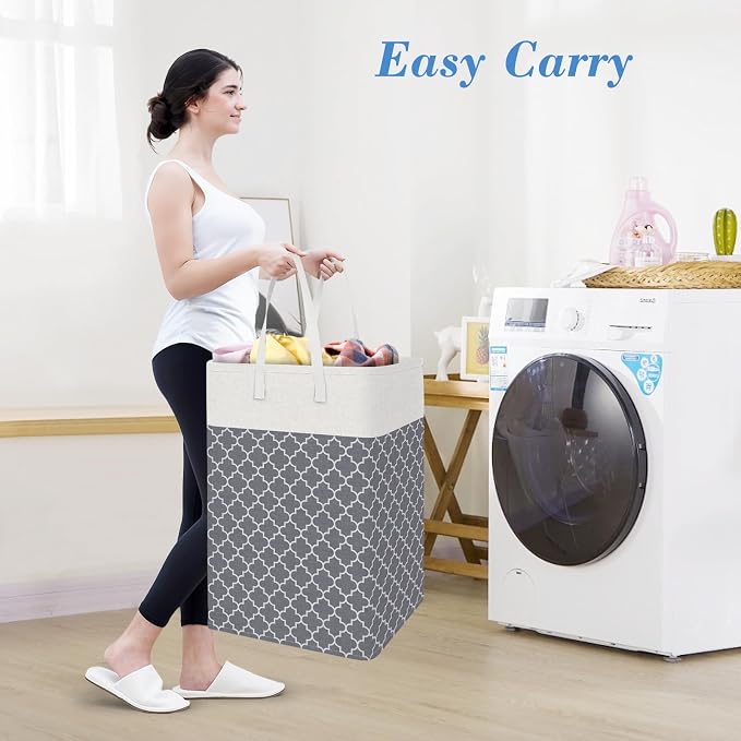BlissTotes 3-Pack Laundry Basket, Freestanding＆Waterproof Laundry Hamper - Image 5