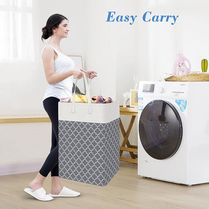 BlissTotes 3-Pack Laundry Basket, Freestanding＆Waterproof Laundry Hamper - Image 5