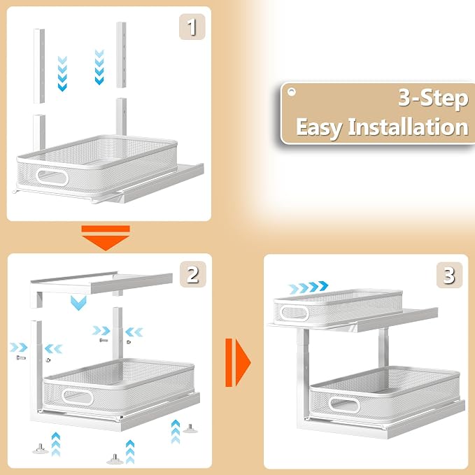 2-Pack Under Sink Storage Organizer - Image 6