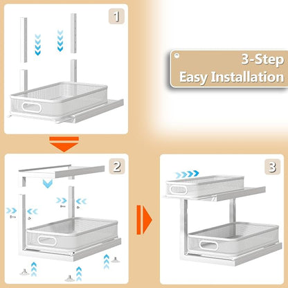 2-Pack Under Sink Storage Organizer - Image 6