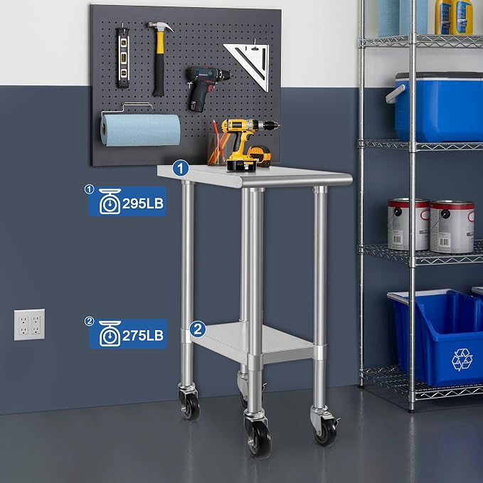 HARDURA Stainless Steel Commercial Table Prep & Work Table - Image 4