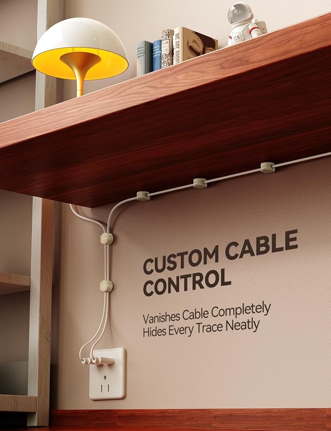 8-Pack Cord Organizer Magnetic Silicone Cable ClipsDesk Cable Management - Image 5