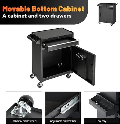 5-Drawer Rolling Tool Storage Chest Cabinet - Image 6