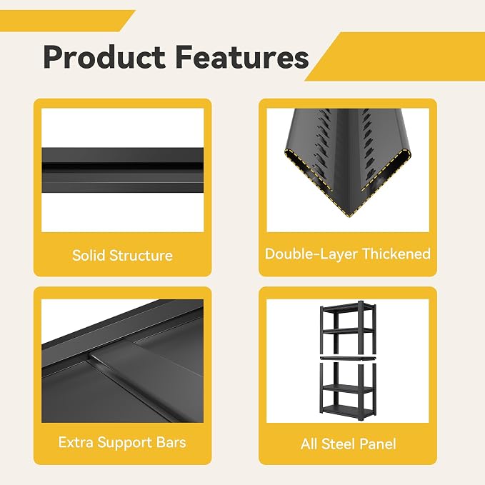 SAWJEC 5-Tier Metal Shelving, Versatile Shelf - Image 7