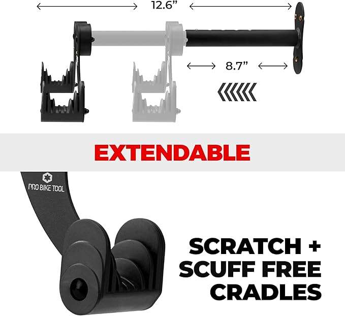 PRO BIKE TOOL Bike Rack Garage Wall Mount - Image 3
