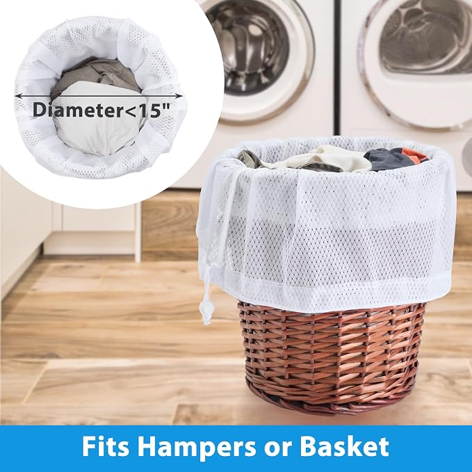 2Pack XL Heavy Duty Mesh Laundry Bags, Machine Washable Large Dirty Clothes - Image 6