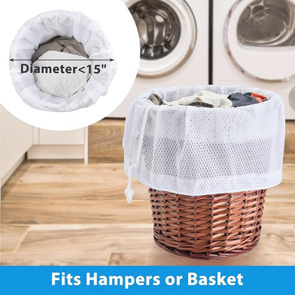 2Pack XL Heavy Duty Mesh Laundry Bags, Machine Washable Large Dirty Clothes - Image 6