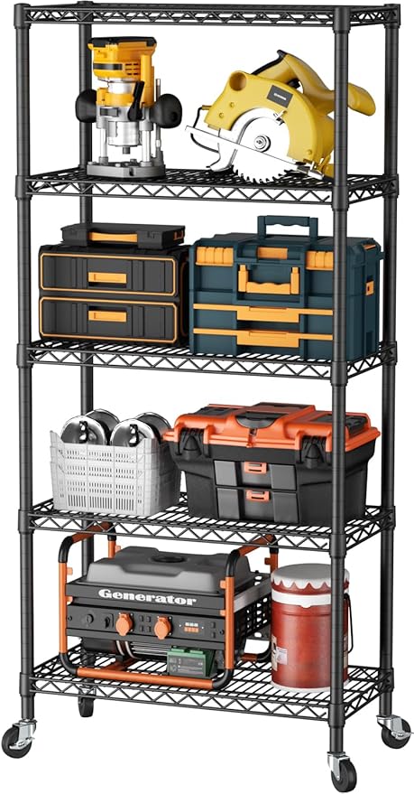 SINGAYE 5 Shelf Adjustable Heavy Duty Storage Shelving Unit by SINGAYE
