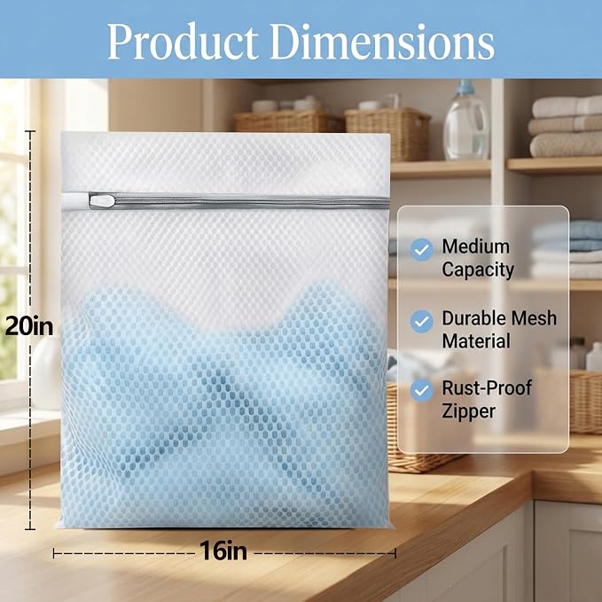 3Pcs Laundry Bags Mesh Wash Bags 16x20 Inches | | - Image 3