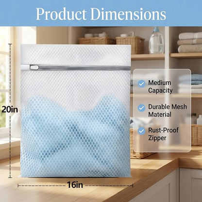 3Pcs Laundry Bags Mesh Wash Bags 16x20 Inches | | - Image 3