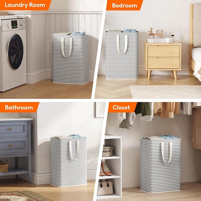 Lifewit 2 Pack Laundry Basket 65L Each, Collapsible Clothes Hamper - Image 6