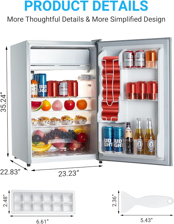 Jojoka 4.3 Cu.ft Mini Fridge - Image 2