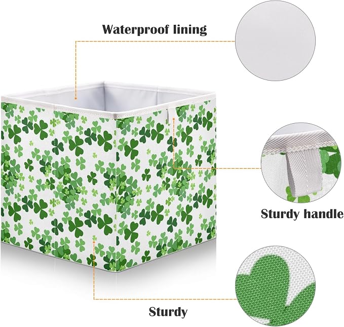Lucky Clover Shamrocks Closet Organizers Storage Cubes Storage Bins Shelf - Image 4