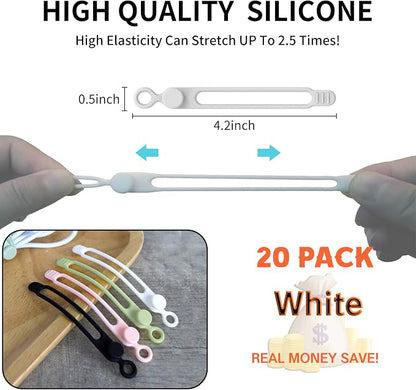 UMUST Silicone Cable Ties, Reusable Cable Management Organizer, Cable Straps - Image 3