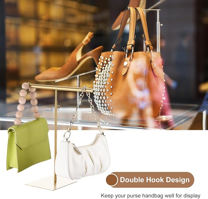 uxcell Necklace Display Stand Adjustable Height Jewelry Rack T Bar Tabletop - Image 5
