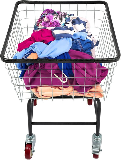 2.5 Bushel Wire Laundry Cart Commercial Laundry Basket Cart Rolling Laundry by Unknown