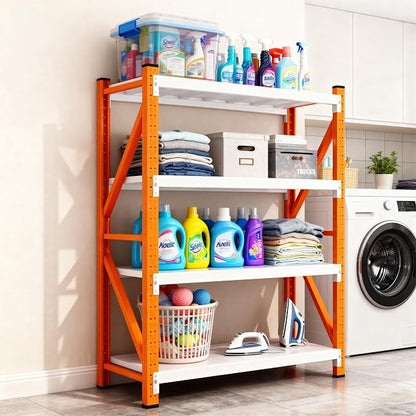 79" H Garage Shelving, 3500LBS Heavy Duty Storage Rack, 4 Tiers Metal Storage - Image 4