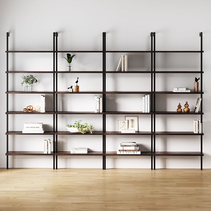 Nathan James Theo 6-Shelf Tall Bookcase, Wall Mount Bookshelf by Unknown