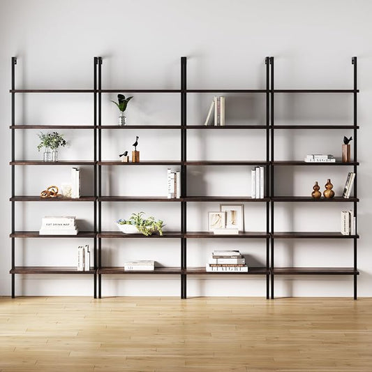 Nathan James Theo 6-Shelf Tall Bookcase, Wall Mount Bookshelf by Unknown