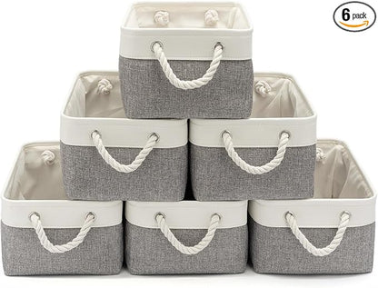 13.8x9.8x6.7 Inch Fabric Small Storage Bins by VQRTEXAStorageBasket