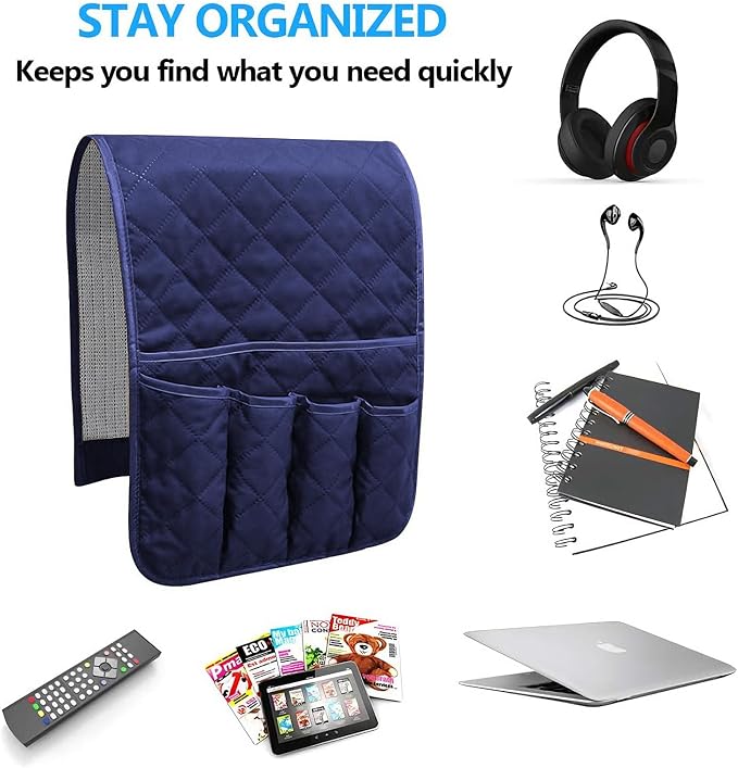 Sofa Armrest Organizer Non-Slip Arm Chair Bedside Caddy Storage Organizer - Image 6