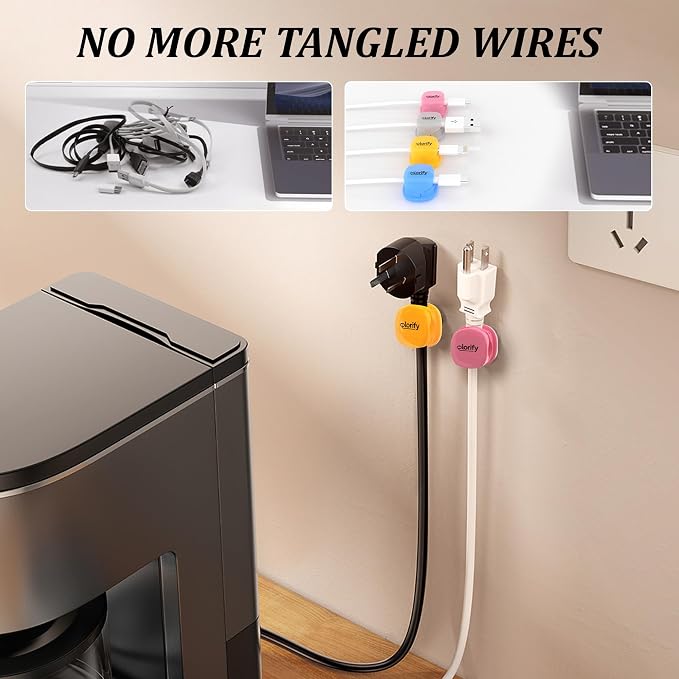 Spring Cable Clips 8-Pack Adhesive Cord Holders - Image 5