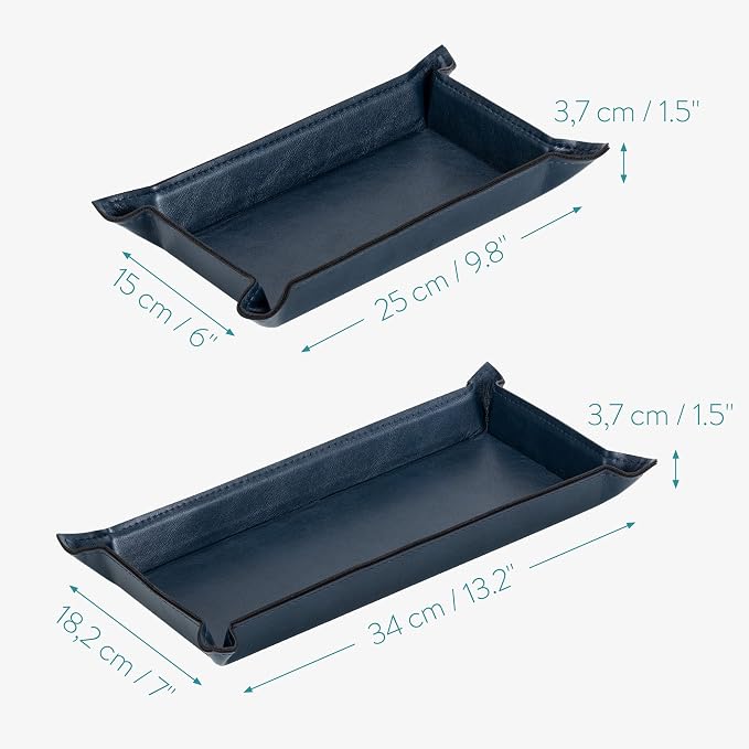 Navaris 2 x Empty Tray for Keys, Mobile Phones, Jewellery – Entrance Table for - Image 6