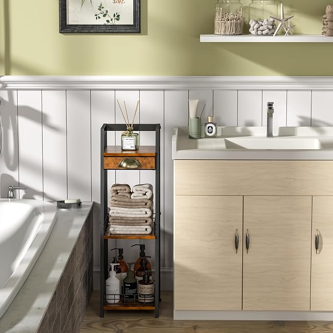 keomaisyto 3-Tier Narrow Bathroom Shelves - Image 5