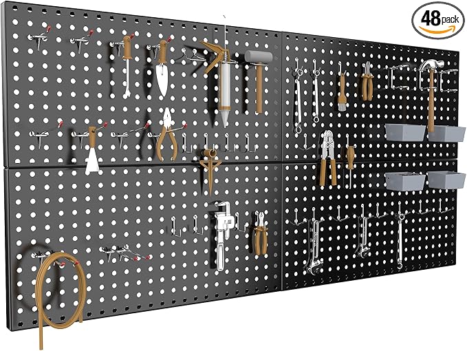 Pegboard Smith 4x2ft Metal Pegboard Kit by Pegboard+Smith