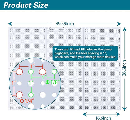 Pegboard Rack Garage Storage Steel Horizontal PegBoard Pack, Steel Pegboard - Image 2