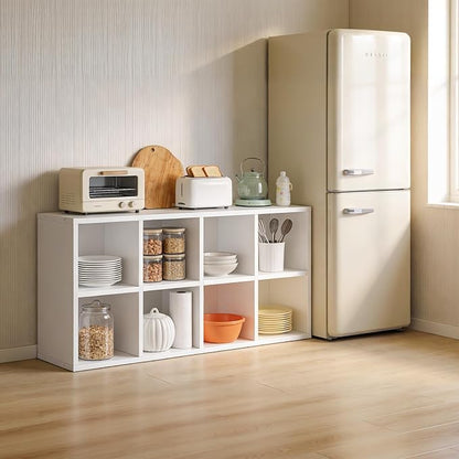 LUCKLIFE 8-Cube Storage Organizer, Stackable Modular Bookcase Shelf by Furnitureseries