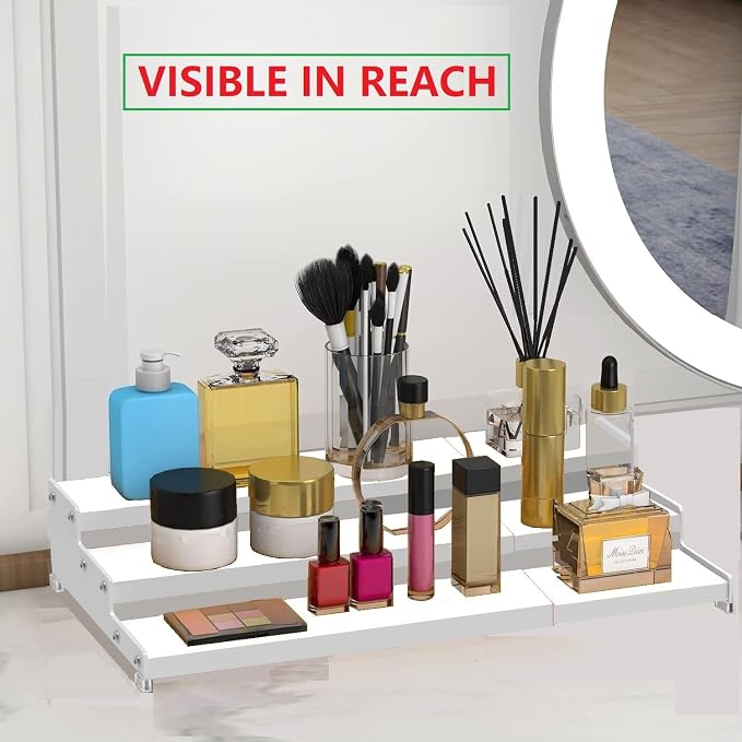 Spice Rack Organizer for Cabinet, 3 Tier Expandable Spices Storage, Pantry and - Image 2