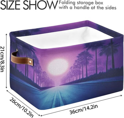 80s Synthwave Storage Bins Box Foldable Shelf Basket - Image 3