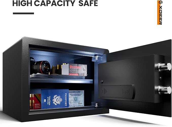 XDeer Biometric Safe Box, Quick-Access Security Safe Box - Image 2