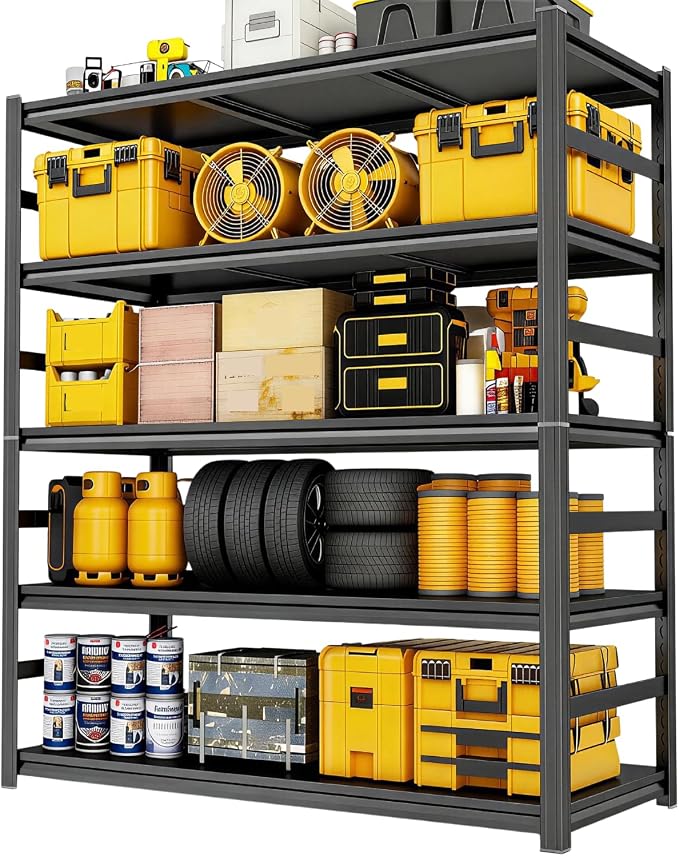 Garage Shelving, Heavy Duty Storage Shelves, Adjustable Boltless Units | Metal by Beaunatixx