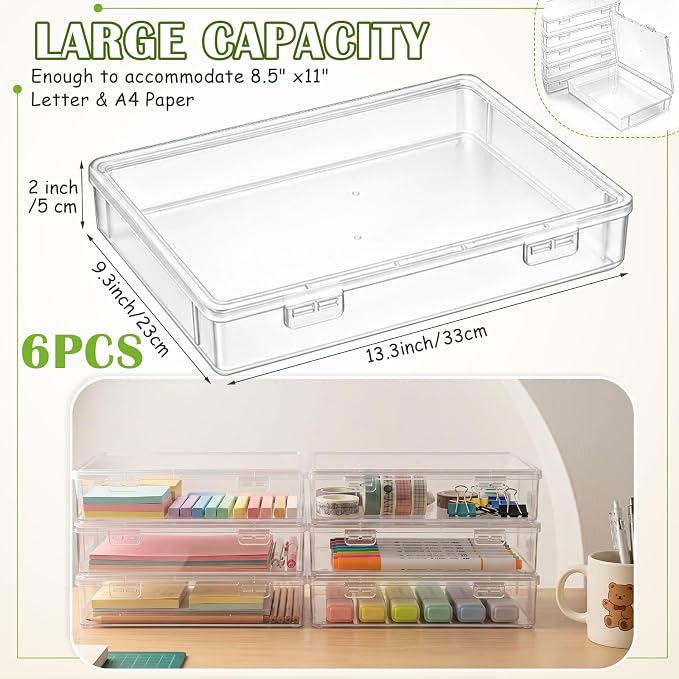 Jetec 6 Pieces Mini Plastic Clear Beads Storage Containers Box - Image 2