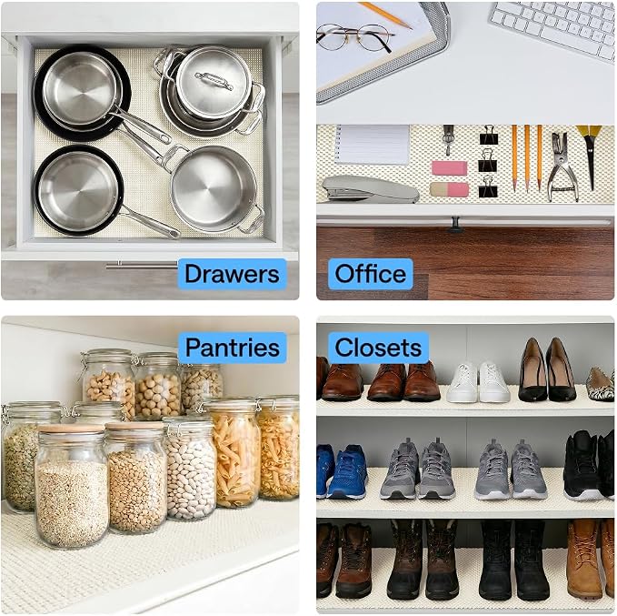 GORILLA GRIP powerGRIP Drawer Shelf and Cabinet Liner, Thick Strong Hold - Image 9