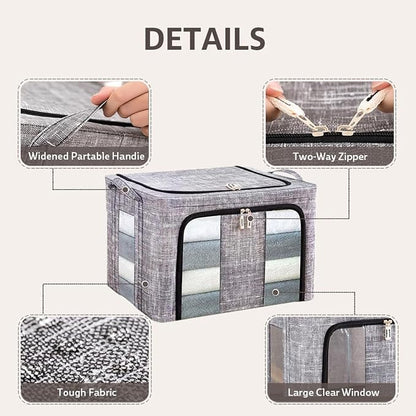 Storage Bins for Clothes - 66L - Large Clothes Storage Bins with Lids - for - Image 8
